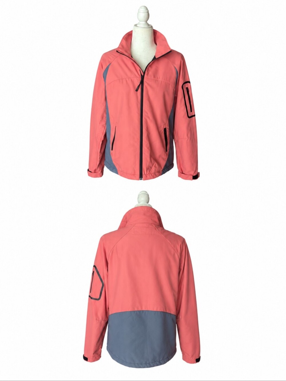 PULSE Jacket Jogging Hiking  Running Gorpcore Classic Activewear CORAL/gray sz L